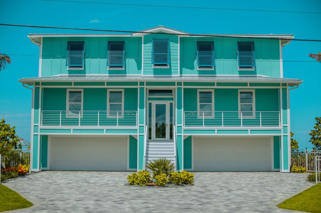 Coastal home protected from a storm